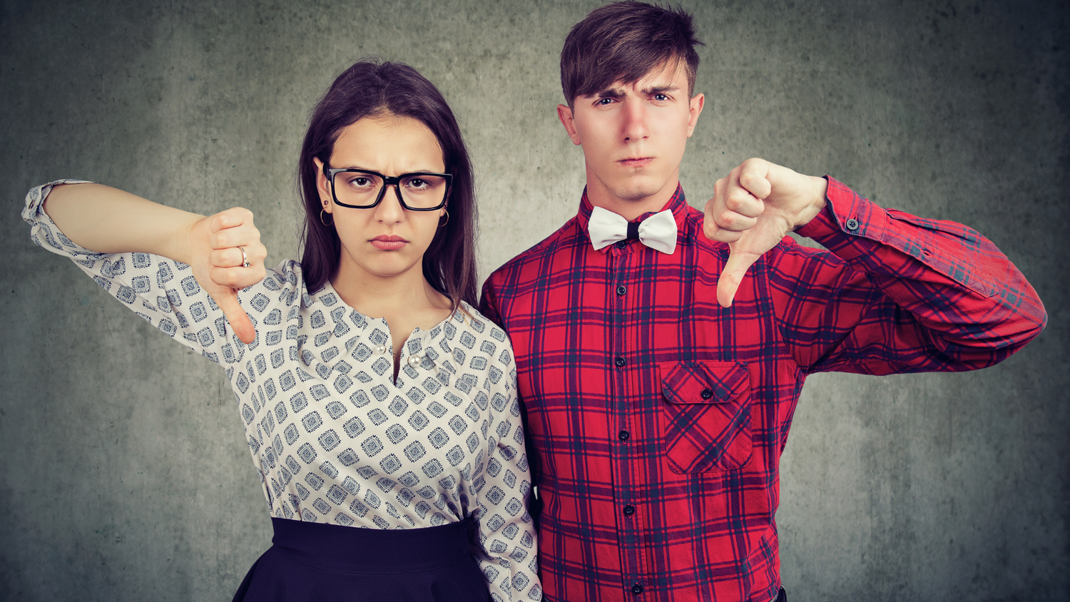 a grumpy couple don't like arguing