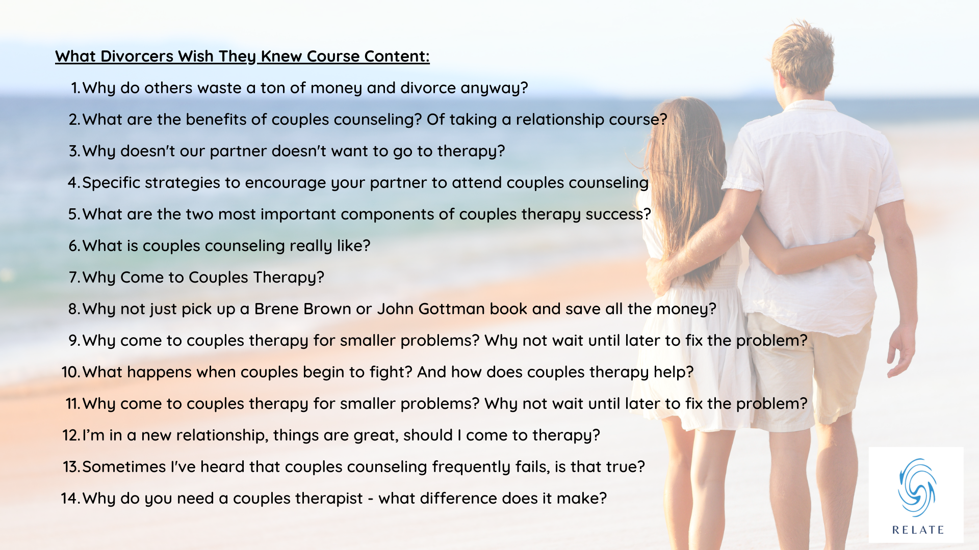 What Divorcers Wish They Knew About Couples Counselling - Relate