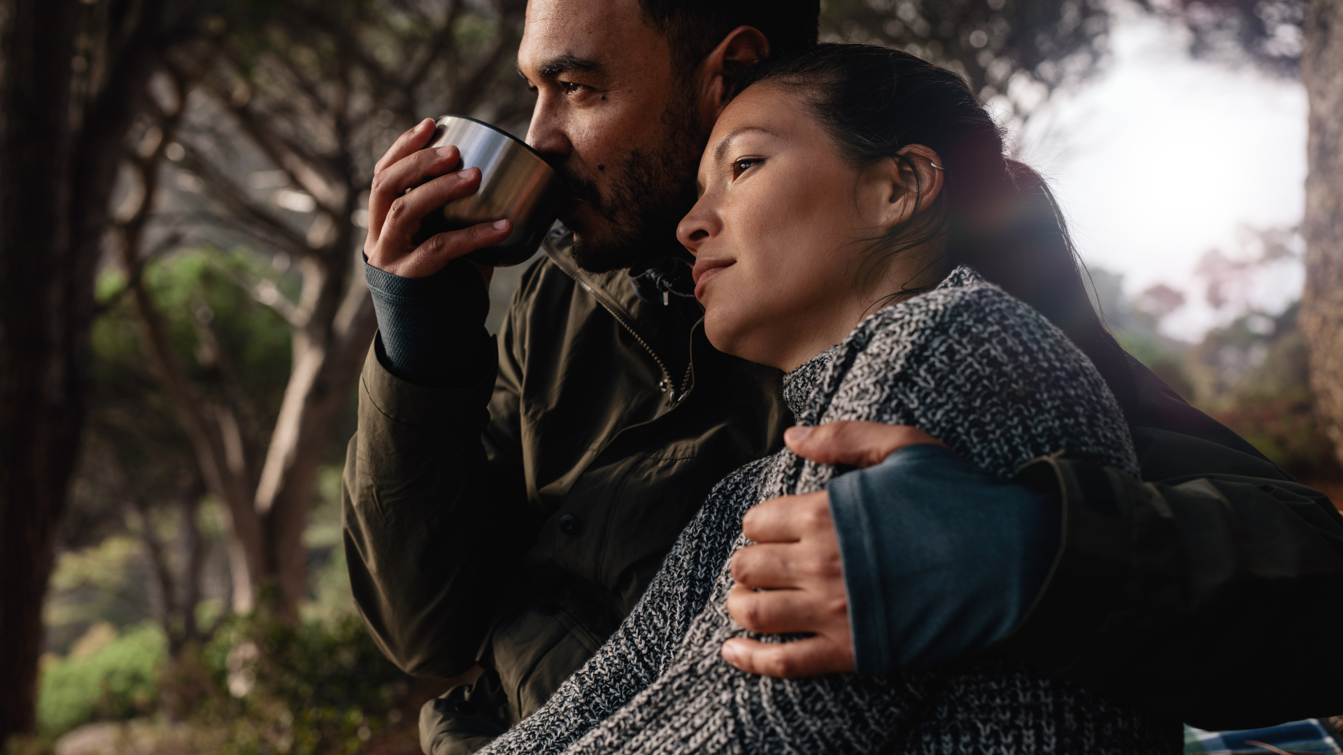 Maori couple drinking coffee after coupes counselling