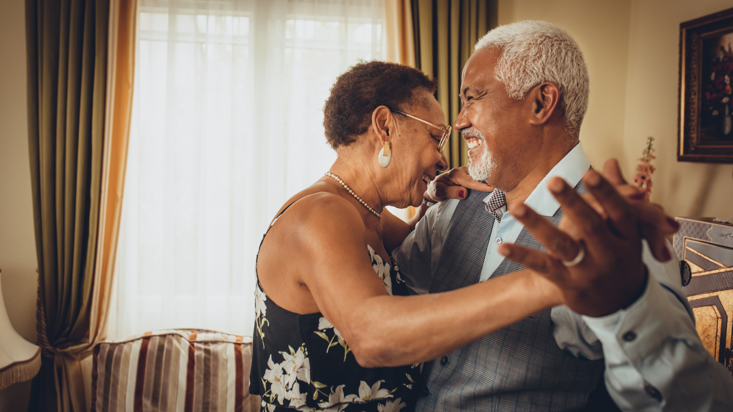 this couples connection communicates love, intimacy and a desire to be close.