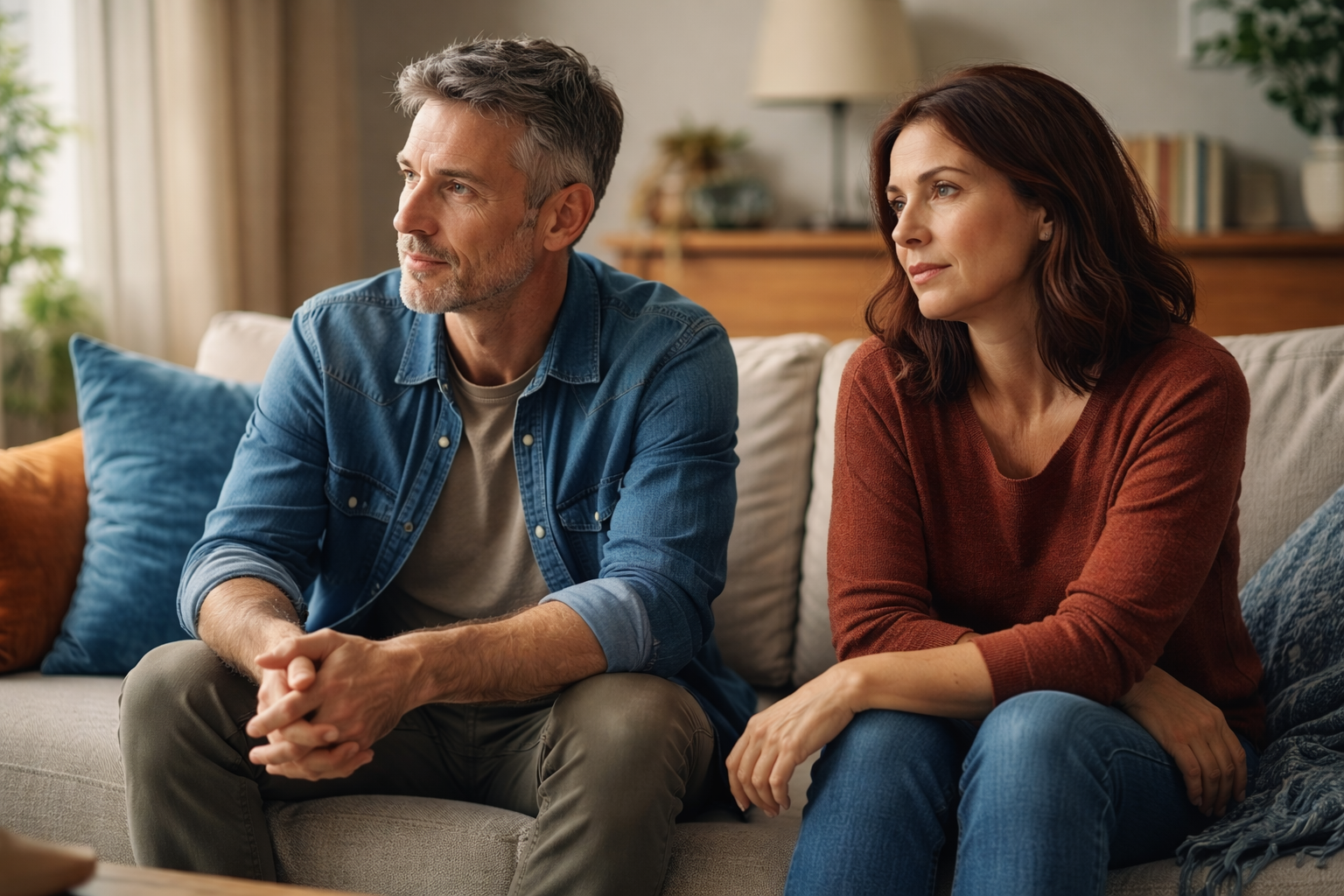 man and woman who love each other, but are frustrated that they can't make their relationship better